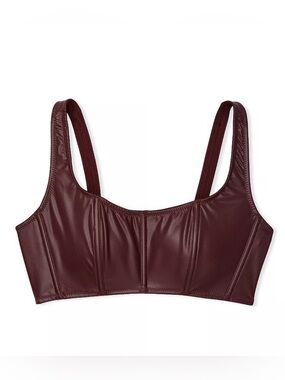 VS Faux Leather Mini Corset Top
